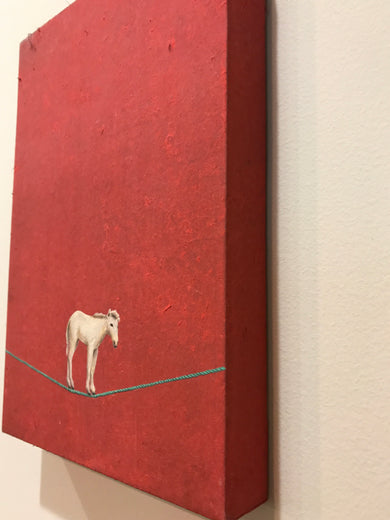 What Am I Doing? by Heejin Sutton |  Side View of Artwork 