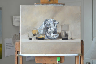 Original art for sale at UGallery.com | Striped Bouquet by Christopher Garvey | $925 | oil painting | 16' h x 20' w | photo 3