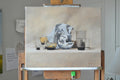 Original art for sale at UGallery.com | Striped Bouquet by Christopher Garvey | $925 | oil painting | 16' h x 20' w | thumbnail 3