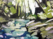 Original art for sale at UGallery.com | Summer Stream by Chris Wagner | $400 | watercolor painting | 11' h x 14' w | thumbnail 4