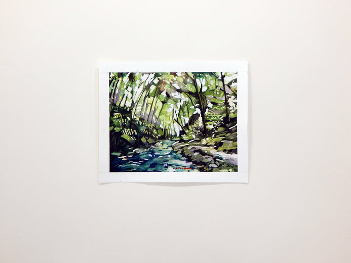 Summer Stream by Chris Wagner |  Side View of Artwork 