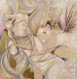 Original art for sale at UGallery.com | The Siren by Sumner Crenshaw | $850 | mixed media artwork | 24' h x 24' w | photo 1
