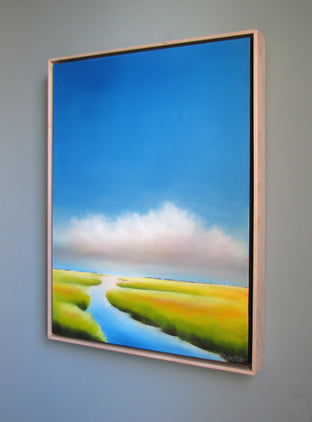 Summer Sky Marsh II by Nancy Hughes Miller |  Side View of Artwork 