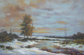 Original art for sale at UGallery.com | Sundown Along Bull Creek by Gail Greene | $1,325 | oil painting | 24' h x 36' w | thumbnail 1