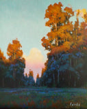 Original art for sale at UGallery.com | Sundown in Cypresswood by David Forks | $1,075 | oil painting | 20' h x 16' w | thumbnail 1
