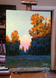 Original art for sale at UGallery.com | Sundown in Cypresswood by David Forks | $1,075 | oil painting | 20' h x 16' w | thumbnail 3