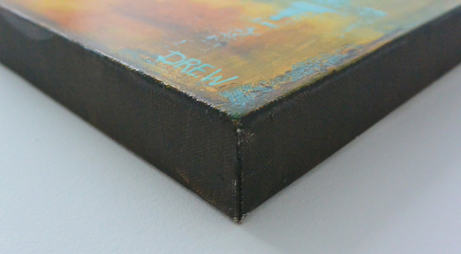 Sunflower Fields by Drew Noel Marin |  Side View of Artwork 