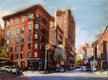 Original art for sale at UGallery.com | Sunny Day in Greenwich Village by Jonelle Summerfield | $600 | oil painting | 18' h x 24' w | thumbnail 1