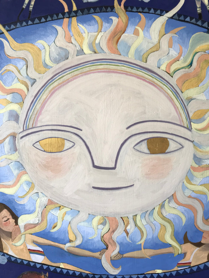 The Sun Tarot by Rachel Srinivasan |  Closeup View of Artwork 