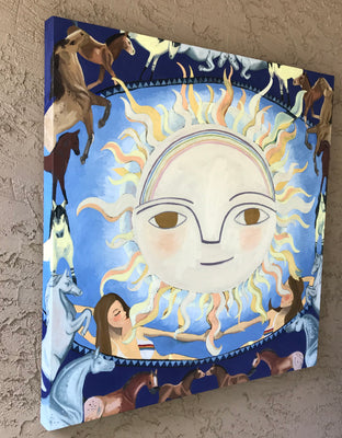 The Sun Tarot by Rachel Srinivasan |  Side View of Artwork 