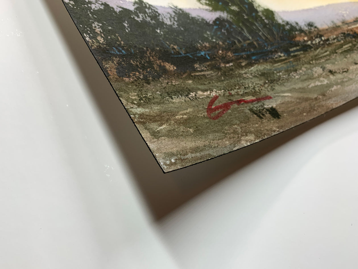 Sunrise New Mexico by Posey Gaines |  Side View of Artwork 