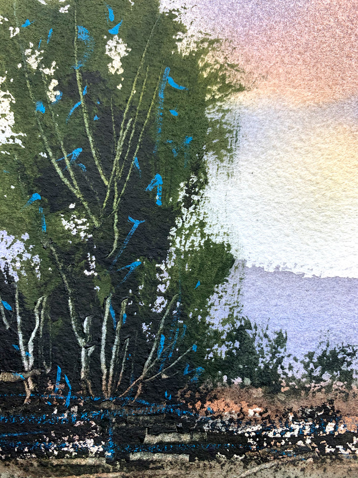 Sunrise New Mexico by Posey Gaines |  Context View of Artwork 