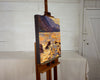 Original art for sale at UGallery.com | Sunrise at Malibu by Elizabeth Garat | $1,350 | oil painting | 24' h x 24' w | thumbnail 2