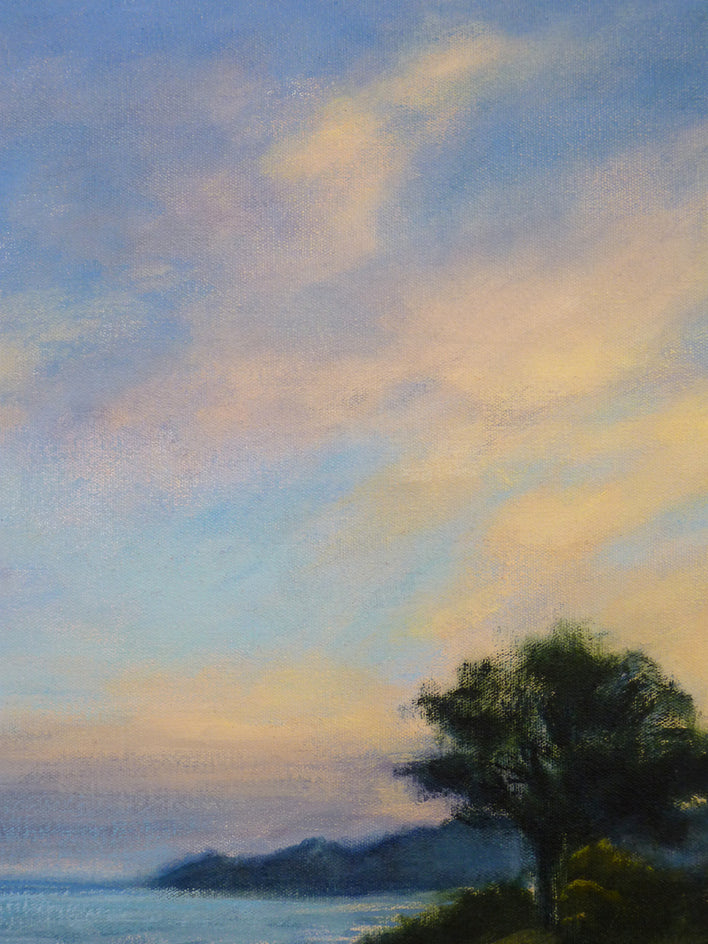 A Sunrise at the River by Elizabeth Garat |  Closeup View of Artwork 