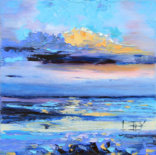 Original art for sale at UGallery.com | Pacific Sunset by Lisa Elley | $450 | oil painting | 12' h x 12' w | photo 1