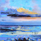 Original art for sale at UGallery.com | Pacific Sunset by Lisa Elley | $450 | oil painting | 12' h x 12' w | thumbnail 1
