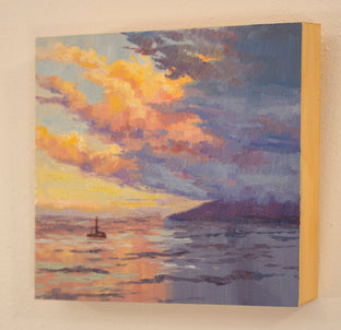 Sunset Sail by Karen E Lewis |  Side View of Artwork 
