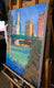 Original art for sale at UGallery.com | Chicago from the River, Midday by Suren Nersisyan | $1,200 | oil painting | 30' h x 24' w | thumbnail 2
