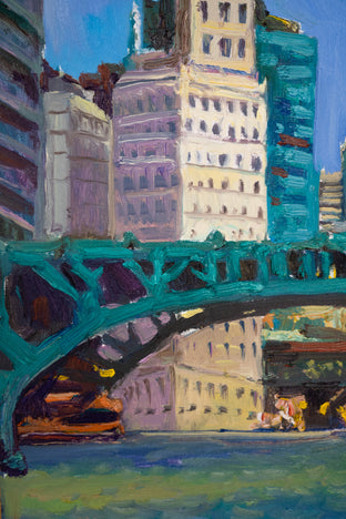 Original art for sale at UGallery.com | Chicago from the River, Midday by Suren Nersisyan | $1,200 | oil painting | 30' h x 24' w | photo 4