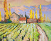 Original art for sale at UGallery.com | Fall Morning in the Vineyards by Suren Nersisyan | $1,200 | oil painting | 24' h x 30' w | thumbnail 4