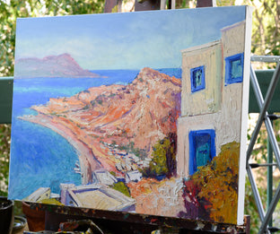 Landscape From Greek Islands by Suren Nersisyan |  Side View of Artwork 