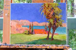 Landscape from Malibu by Suren Nersisyan |  Side View of Artwork 