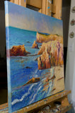 Original art for sale at UGallery.com | Pacific Ocean, Rocks by Suren Nersisyan | $850 | oil painting | 20' h x 24' w | thumbnail 4