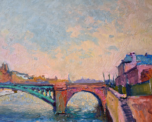 Paris, River Seine by Suren Nersisyan |  Side View of Artwork 