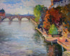 Original art for sale at UGallery.com | River Seine in Paris, Fall by Suren Nersisyan | $900 | oil painting | 22' h x 28' w | thumbnail 3