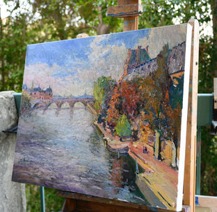River Seine in Paris, Fall by Suren Nersisyan |   Closeup View of Artwork 