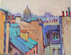 Original art for sale at UGallery.com | Roofs in Paris City, The Dôme des Invalides by Suren Nersisyan | $475 | oil painting | 14' h x 18' w | thumbnail 1