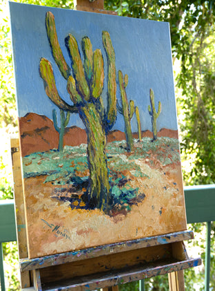 Saguaro Cactus in Arizona Desert by Suren Nersisyan |  Side View of Artwork 