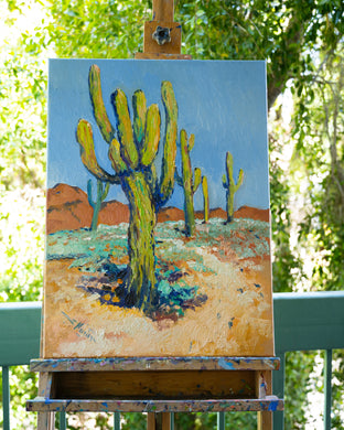 Original art for sale at UGallery.com | Saguaro Cactus in Arizona Desert by Suren Nersisyan | $600 | oil painting | 24' h x 18' w | photo 3
