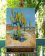 Original art for sale at UGallery.com | Saguaro Cactus in Arizona Desert by Suren Nersisyan | $600 | oil painting | 24' h x 18' w | thumbnail 3