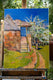 Original art for sale at UGallery.com | Spring and Old Farm House with Blue Door by Suren Nersisyan | $500 | oil painting | 24' h x 18' w | thumbnail 2