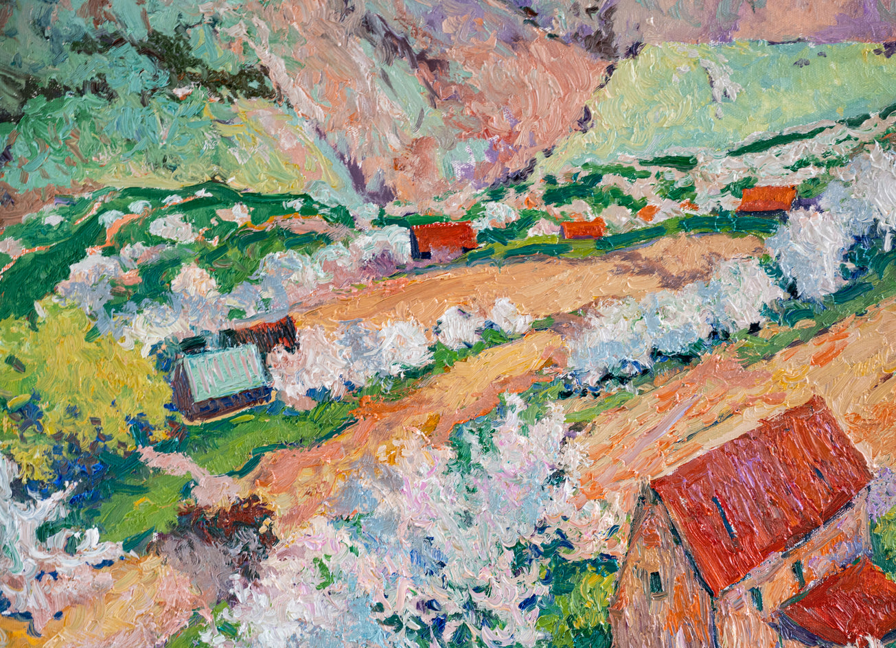 Spring in the Mountains, Tree Blossom by Suren Nersisyan |  Closeup View of Artwork 