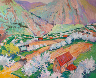 Original art for sale at UGallery.com | Spring in the Mountains, Tree Blossom by Suren Nersisyan | $1,200 | oil painting | 24' h x 30' w | thumbnail 1