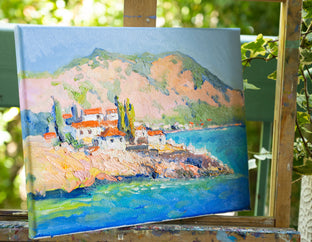 Original art for sale at UGallery.com | Summer in Greek Islands by Suren Nersisyan | $300 | oil painting | 11' h x 14' w | photo 2