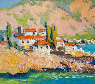 Original art for sale at UGallery.com | Summer in Greek Islands by Suren Nersisyan | $300 | oil painting | 11' h x 14' w | photo 4