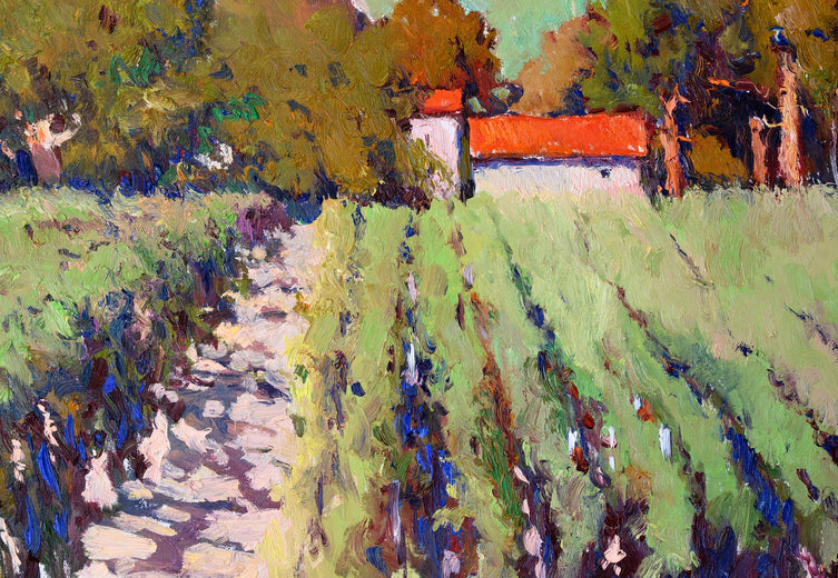 Sunny Vineyards by Suren Nersisyan |  Side View of Artwork 