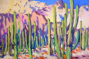 The Land of Saguaro Cactuses by Suren Nersisyan |  Side View of Artwork 