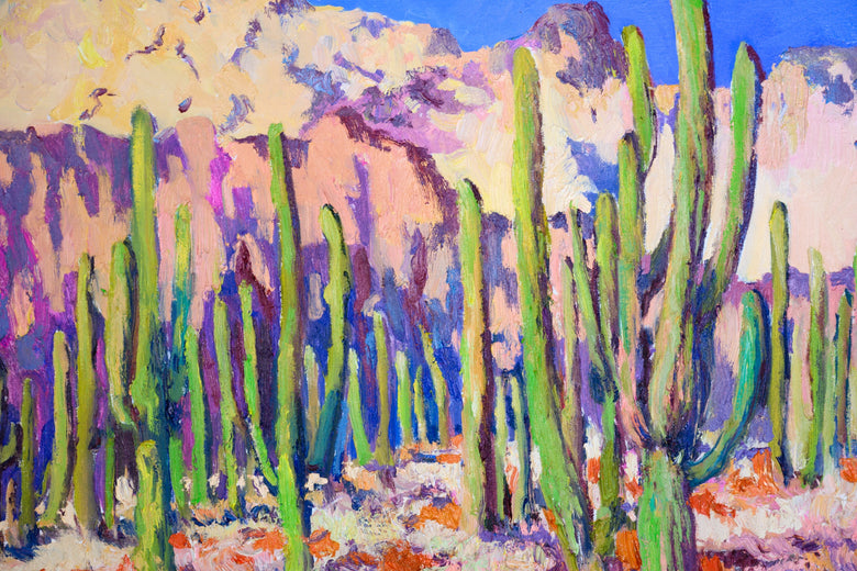 The Land of Saguaro Cactuses by Suren Nersisyan |  Side View of Artwork 