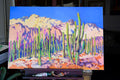 Original art for sale at UGallery.com | The Land of Saguaro Cactuses by Suren Nersisyan | $1,250 | oil painting | 24' h x 36' w | thumbnail 3