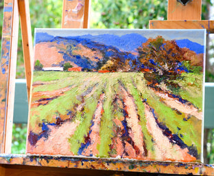 Original art for sale at UGallery.com | Vineyards and Mountains by Suren Nersisyan | $375 | oil painting | 12' h x 16' w | photo 3