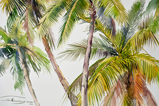Coconut Palm Trees (Composition 1) by Suren Nersisyan |  Side View of Artwork 
