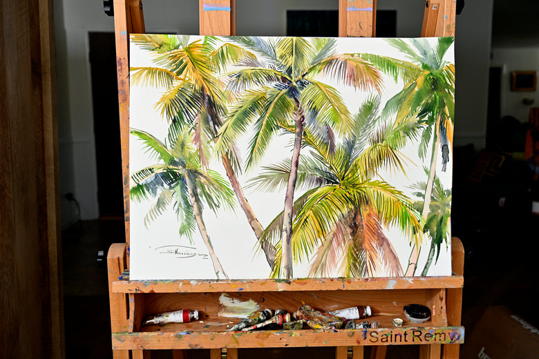 coconut palm tree paintings Coconut Palm Trees (Composition 1)