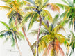 Original art for sale at UGallery.com | Coconut Palm Trees (Composition 1) by Suren Nersisyan | $400 | watercolor painting | 18' h x 24' w | thumbnail 1