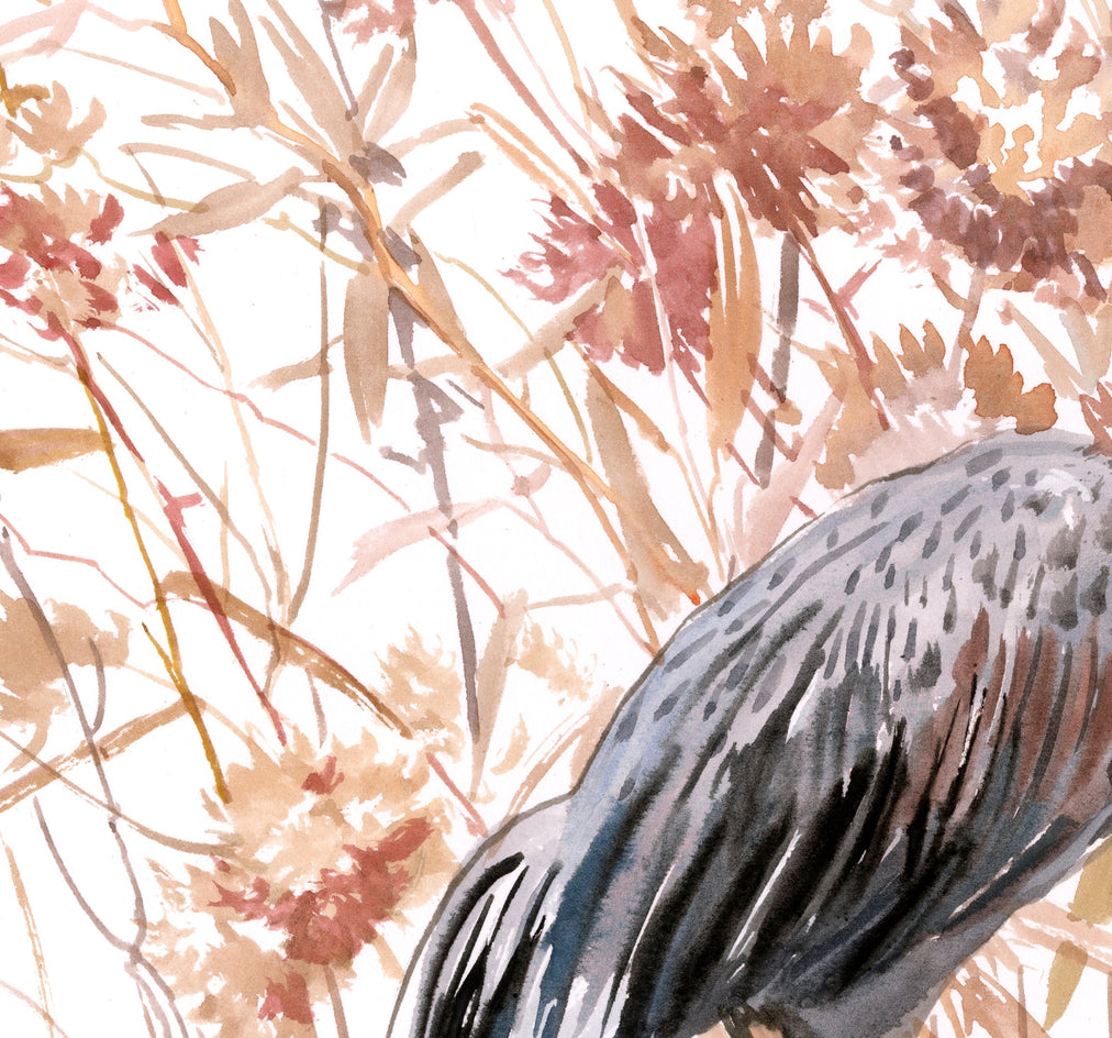 Sandhill Crane by Suren Nersisyan |  Side View of Artwork 