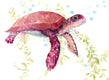 Original art for sale at UGallery.com | Sea Turtle by Suren Nersisyan | $325 | watercolor painting | 12' h x 16' w | thumbnail 1