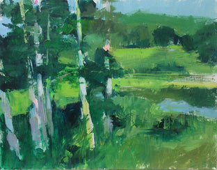 Original art for sale at UGallery.com | Swan Pond, Vermont by Janet Dyer | $625 | acrylic painting | 14' h x 18' w | photo 1